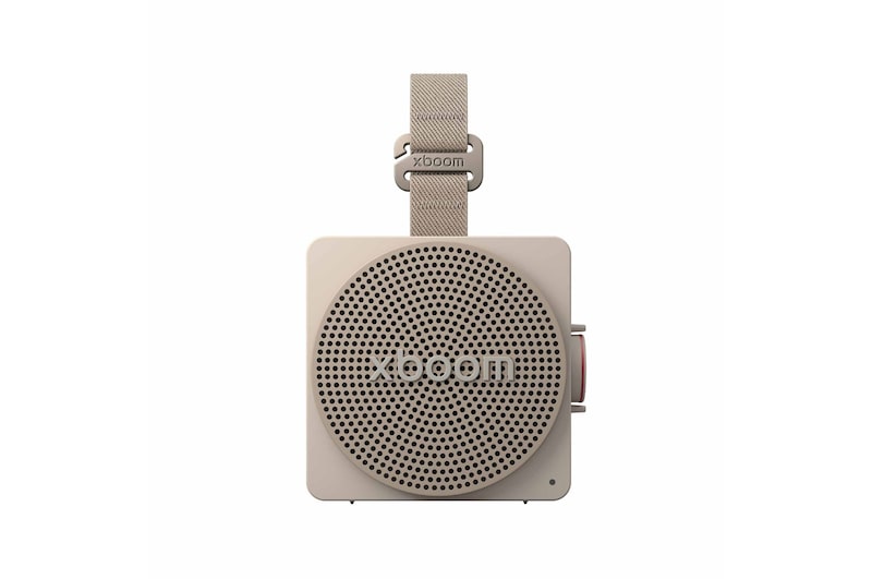 Vista frontal de Parlante LG Xboom Mini - Diseño compacto - IP67 - batería 10h - Gris MINI.ASCALWG